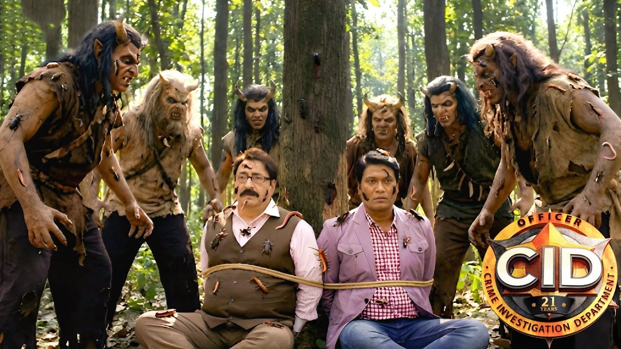 जंगल में आदमखोर दानवों ने सालुंखे-अभिजीत को बँधी बनाकर ऊपर छोड़े कीड़े || CID || New Episode