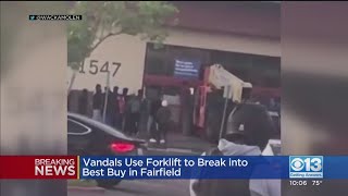 Vandals Use Forklift To Break Into Best Buy In Fairfield