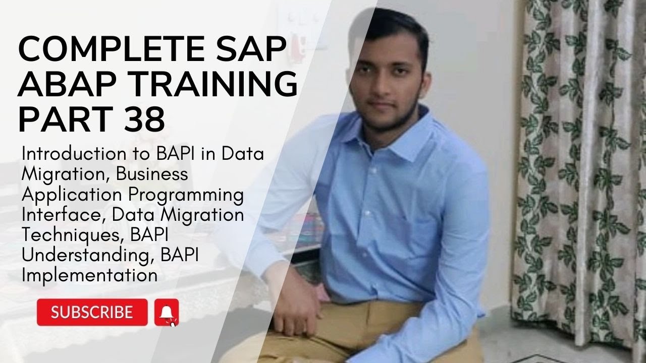 38. Introduction to BAPI, BAPI Understanding, BAPI Implementation - YouTube