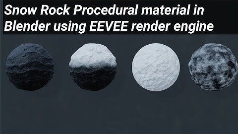 Snow Rock Procedural material in blender within EEVEE render engine #blender #blendertutorial