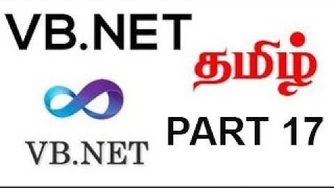 Vb.net Tamil Tutorial Part 17