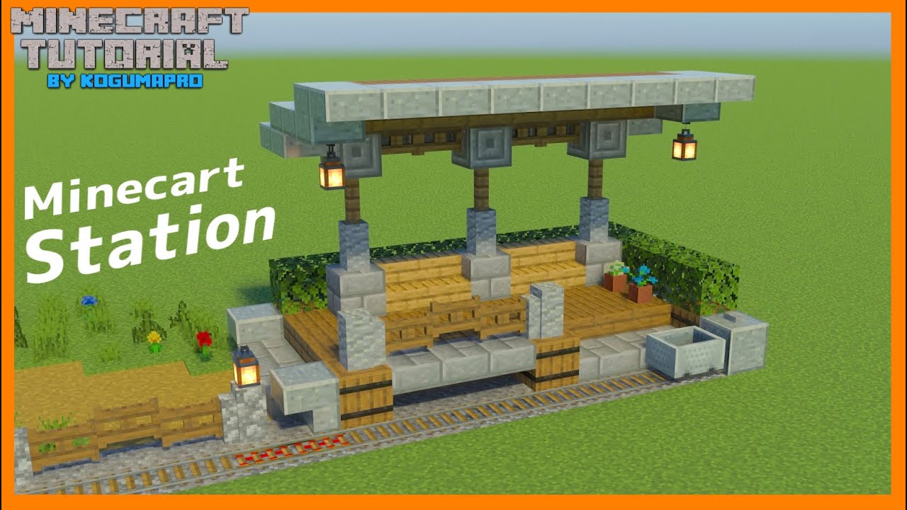 マインクラフト かわいいトロッコ駅の作り方 マイクラ建築講座 Minecraft Summary マイクラ動画