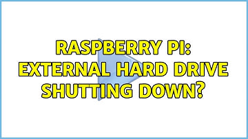 Raspberry Pi: External hard drive shutting down?