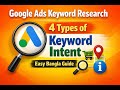 Google Ads Keyword Research: 4 Types of Keyword Intent (Easy Bangla Guide)