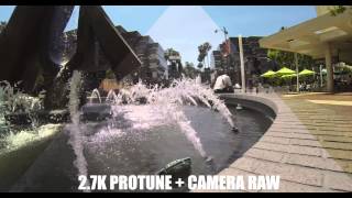 2.7K PROTUNE CAMERA RAW COMPARISON WILSHIRE FOUNTAIN