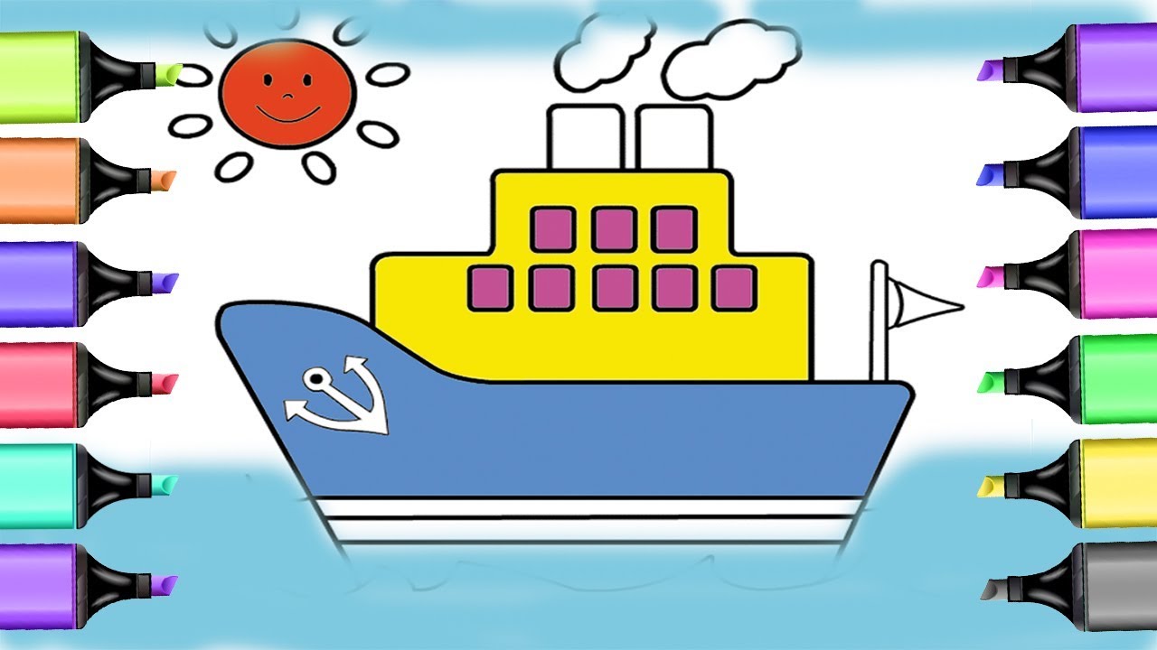 10 Best Boats Ships and Boats coloring pages | coloring boat Draw House