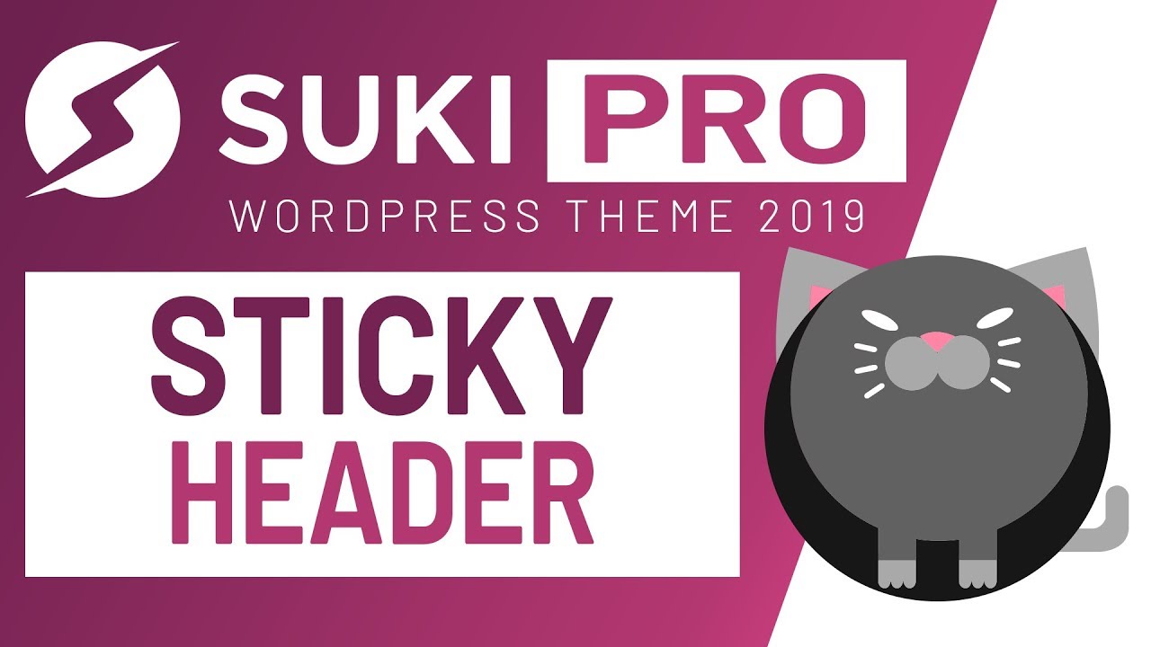 Sticky Header | Suki PRO WordPress Theme - YouTube