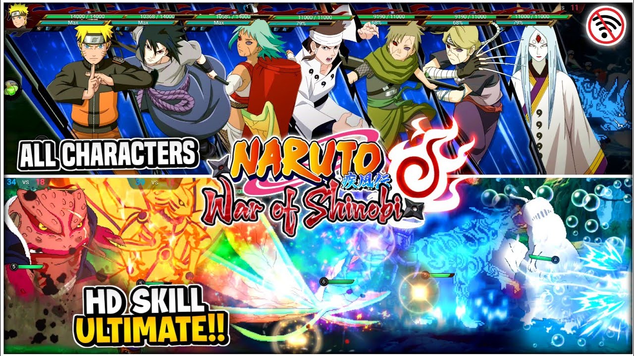 KEREN‼️Naruto Senki : War Of Shinobi Mobile Terbaru 2025!! ALL Ultimate Jutsu + HD Skill Characters
