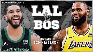 Los Angeles Lakers vs Boston Celtics Full Game Highlights | Feb 1 | 2024 NBA Season