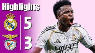 Real Madrid vs Benfica 5-3 - All Goals \u0026 Highlights - 2026