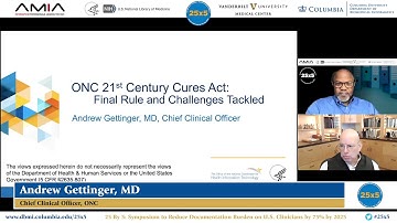25x5: ONC Cures Act Final Rule and Challenges Tackled (Andrew Gettinger, MD, 1/15)