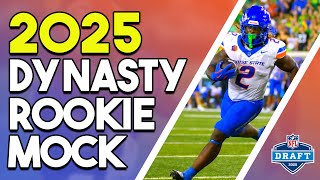 2025 Dynasty Fantasy Football 2-ROUND ROOKIE MOCK DRAFT | 12TM 1 QB, 0.5 PPR (Lineup/Start 9)