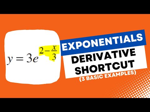 Differentiate Exponential Functions SHORTCUT (3 Basic Examples) | Maths Methods