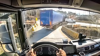 POV Truck Driving MAN TGX 470 Tordera to Peaje Martorell Barcelona Cataluña (Spain)