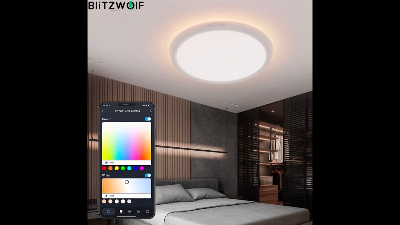 התאורה המושלמת! תאורה צמודת תקרה RGB חכמה  BlitzWolf BW-CLT1