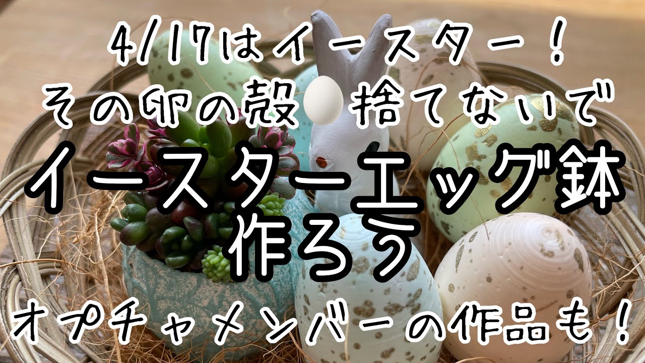 多肉植物・イースターエッグ鉢を作ろう】なんてエコ！捨てられちゃう卵