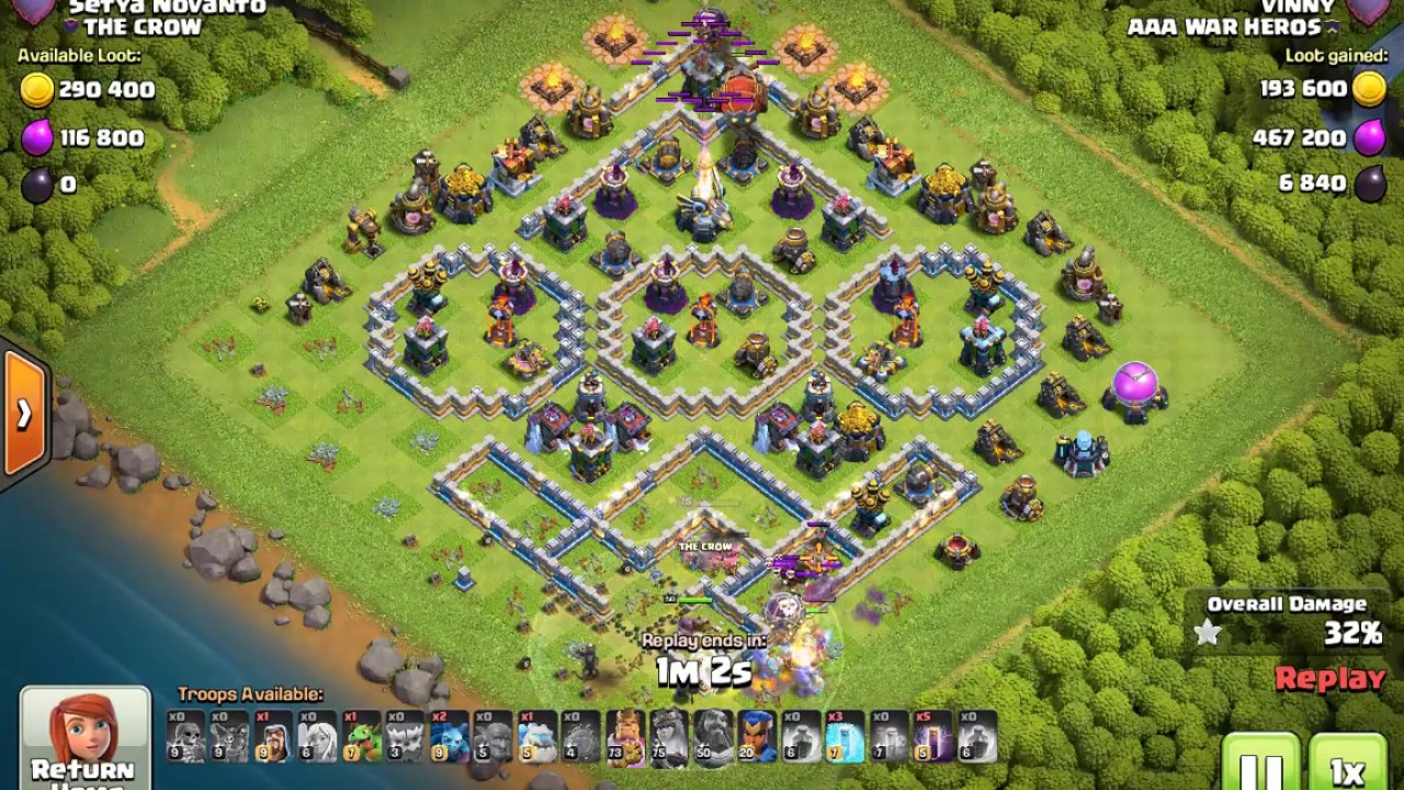 COC TH13 Popular Base 3 Star