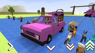 Blocky Farming And Racing Simulator- Very Hard Transportation with Pickup Machine | Android and Ios screenshot 3