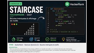 HackerRank – Staircase (Python) | Boucles imbriquées & affichage console