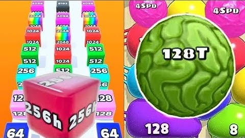 Jelly Run 2048 vs Bolb Merge 3D ( 128 ) vs Jelly Run infinity mode