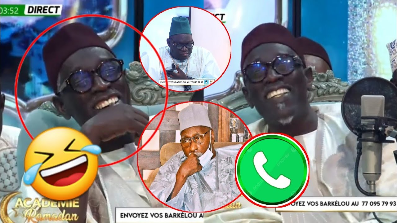 Hoo Quand Serigne Babacar Sy Mansour Al  Khalifa appel et fait rire le plateau et taquine Abdou Aziz