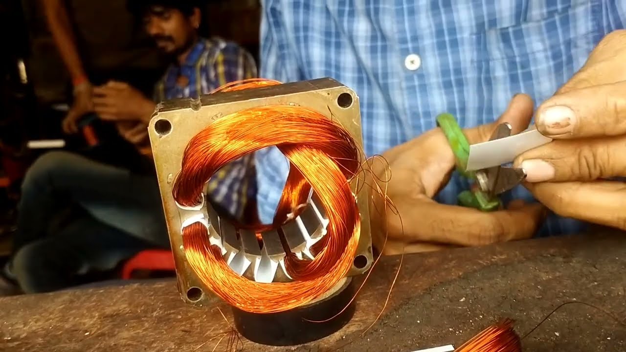indo 1 ईंच Bal Fan motor A.Z Rewind 1440 RPM वॉल फैन मोटर 1 इंच इंडो रिवाइंडिंग कैसे करें