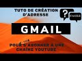 Tuto cration gmail pour sabonner  une chane youtube
