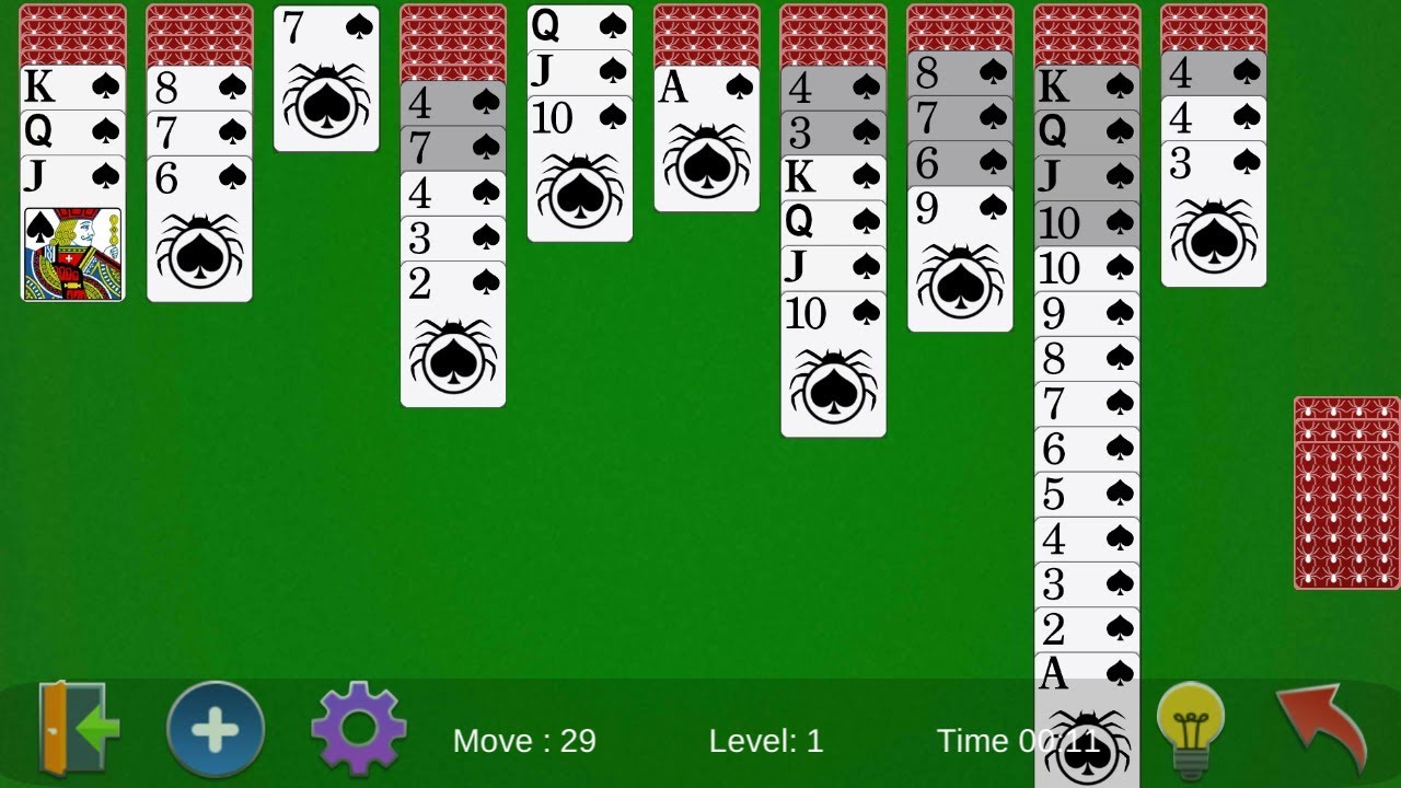 Spider Solitaire Card Games Free Android Gameplay