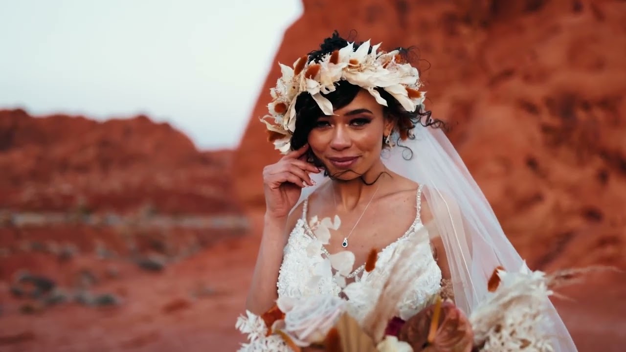 the Landscape of a Valley of Fire Wedding | Las Vegas desert elopement | Sharmayne + Steve