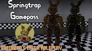 Revamped Springtrap Showcase Fredbears Mega Roleplay