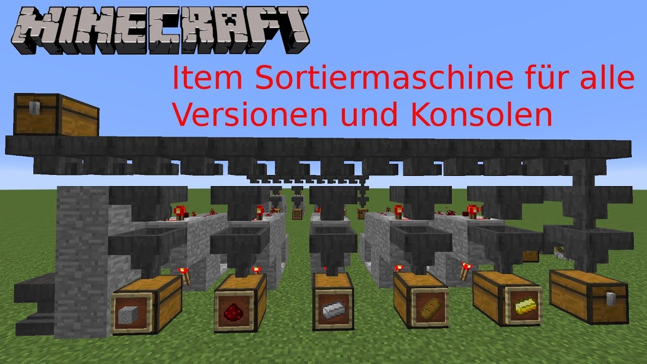 1.12.1 Item Sortiermaschine| Minecraft angelehnt an Redsys - YouTube