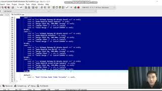 Program Menu Sederhana menggunakan switch case