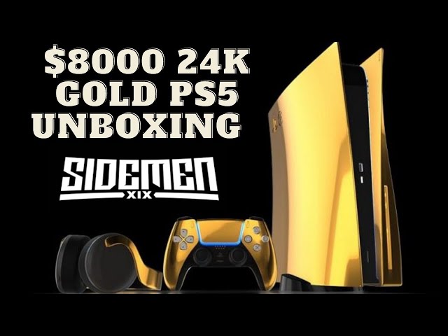 THE £8000 DOLLAR GOLDEN 24K PS5 UNBOXING / REACTION - GOLD