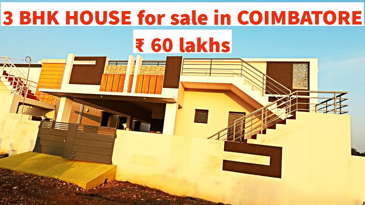3 BHK bungalow type house for sale in COIMBATORE 1780 sqfeet ₹ 60 lakhs