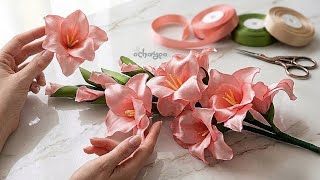 ​Create This Exquisite Satin Ribbon Gladiolus for Your Home: Step-by-Step 