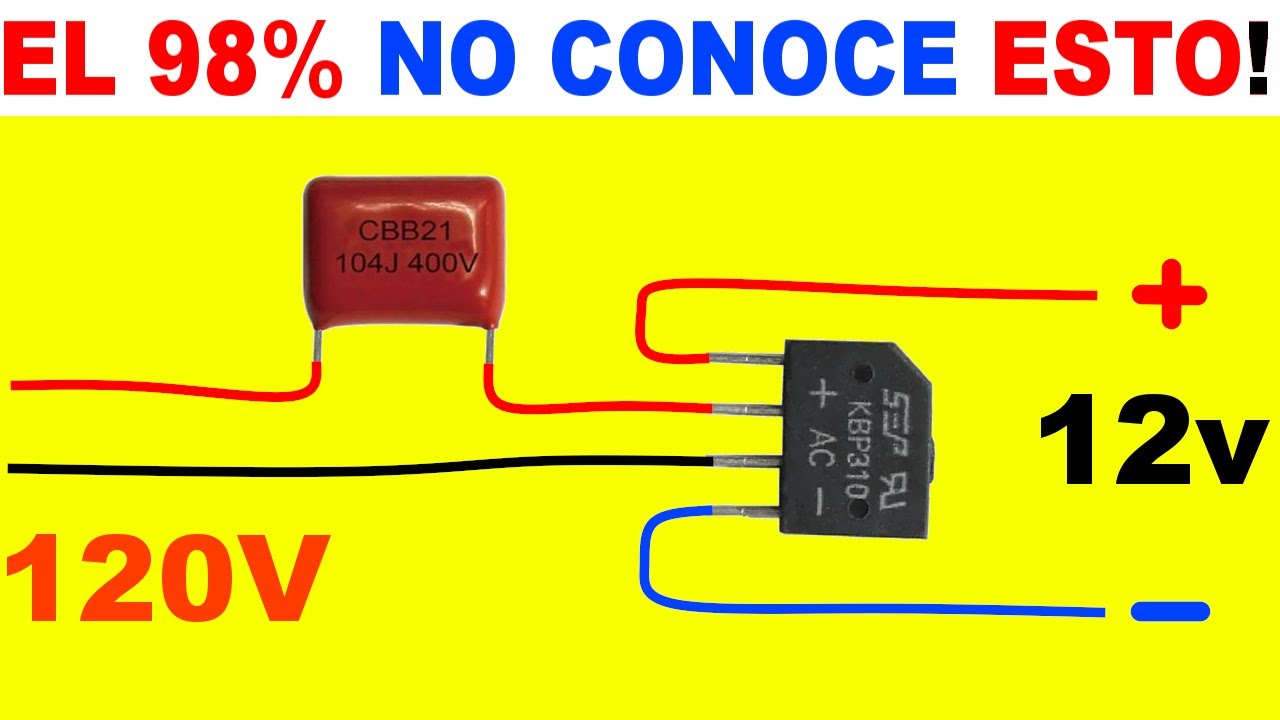 Fuente capacitiva: cómo conectar LEDs directo a 120V
