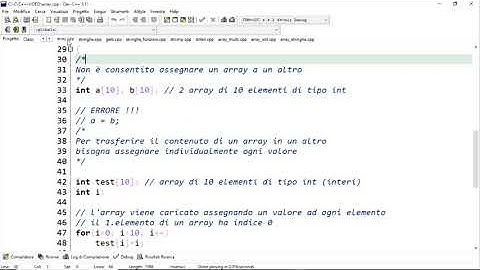 C++ - Array, stringhe, funzioni sulle stringhe, strcpy(), strcat(), strcmp(), strlen()