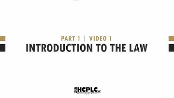Introduction to Legal Research - Part 1 | Video 1- Introduction to the Law