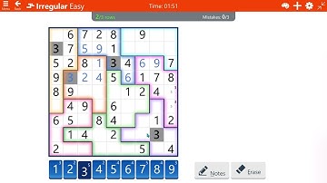 Microsoft Sudoku Irregular Easy | January 28, 2022 | Daily Challenges