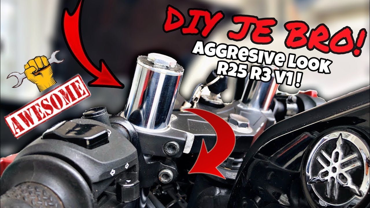 Fork R25 🔴 TUTORIAL RENDAHKAN FORK / LOWERED HANDLEBAR YAMAHA R25 /R3 V1 - YouTube