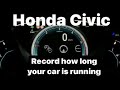 How to record the length of your journey by time - Honda Civic 2017-2021 #howto #hondacivic