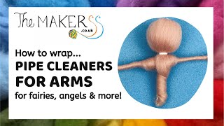 How to Wrap Pipe Cleaners for Arms for fairies and other figures - The Makerss Needle Felt Tutorial screenshot 3