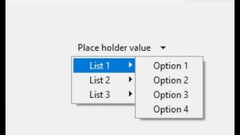 How to create Nested Dropdown Lists in Tkinter
