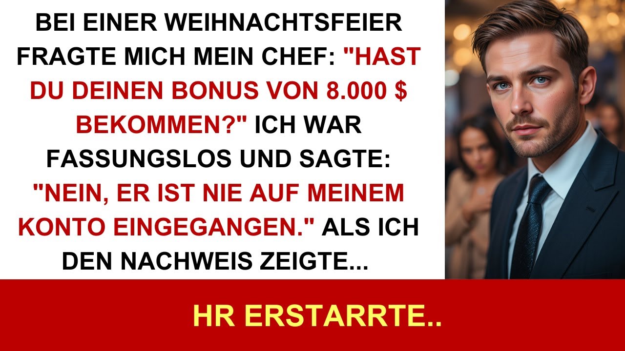 An Weihnachten fragte mich mein Chef, ob ich meinen Bonus von 8.000 Dollar erhalten hätte – was dann