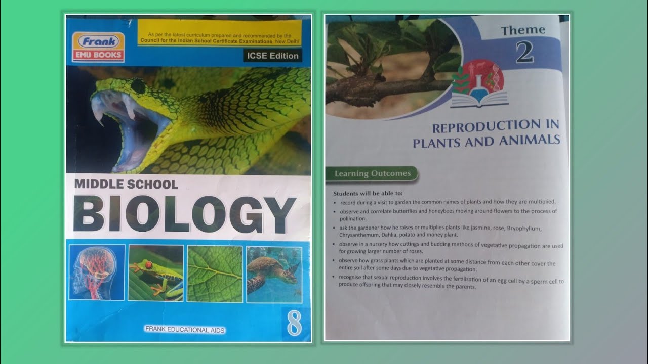 CHP 2 REPRODUCTION IN PLANTS AND ANIMALS BIOLOGY CLASS 8 ICSE Q AND ANS  FRANK EDUCATION BOOK - YouTube