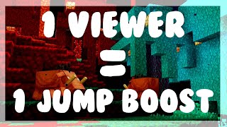 Minecraft But 1 Viewer = 1 Jump Boost (Rules in Desc)