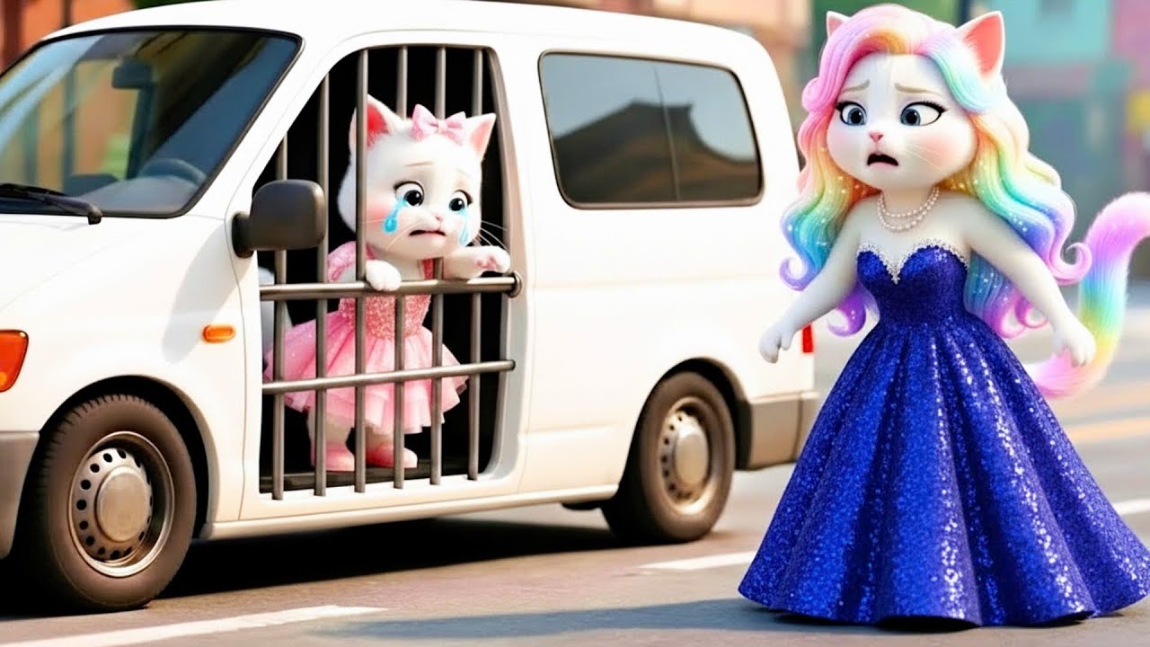 Mama Cat Rescues Her Kitten Inside the Catcher’s Car 🐾😢 | AI Cat Story 