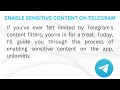 How to ENABLE Sensitive Content on Telegram (2024) Mp3 Song