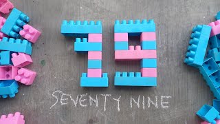 How to make number 79 with Building Blocks Asmr