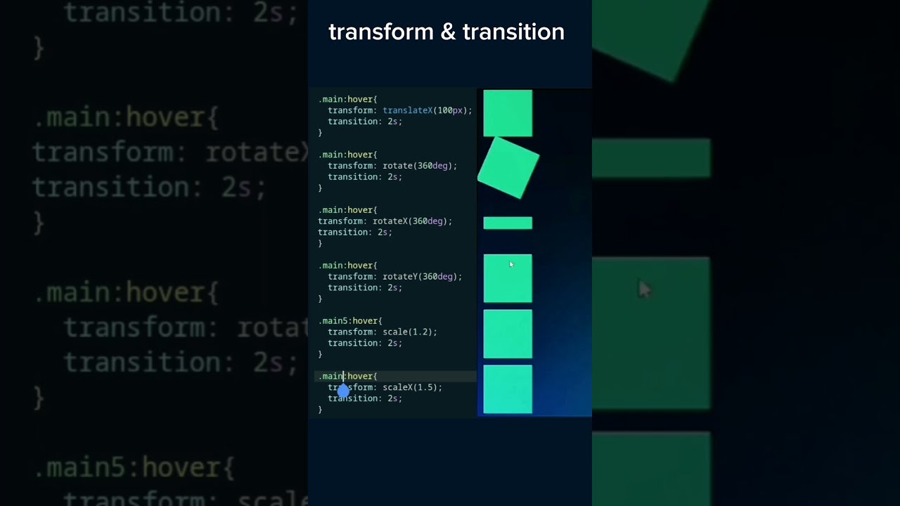 Learn Css Transform Transition Property Shorts Translation